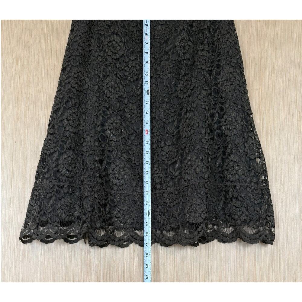 Vtg Y2K Old Navy Floral Lace Midi Skirt Womens Size 12 Brown Forest Fairy - Picture 4 of 7